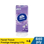 【Kombo 4 Pack】Vinda Facial Tissue Prestige Hanging 840ply x4